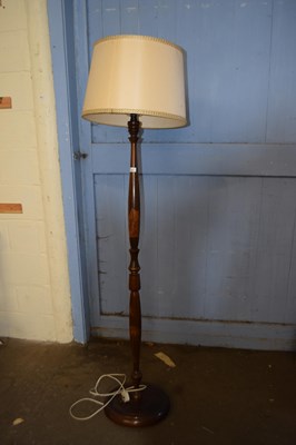 Lot 805 - Oriental hardwood standard lamp
