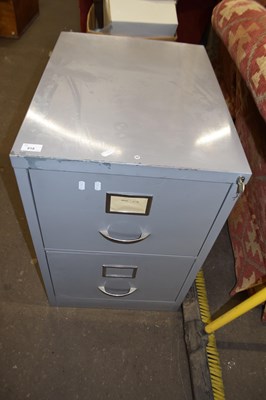 Lot 818 - Metal two drawer filing cabinet