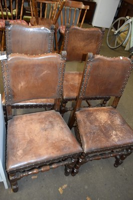 Lot 826 - Set of four early 20th Century leather...