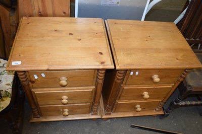 Lot 836 - Pair of pine bedside cabinets