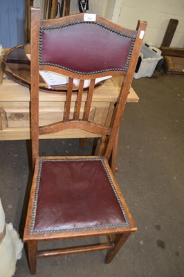 Lot 844 - Oak Arts and Crafts style side chair