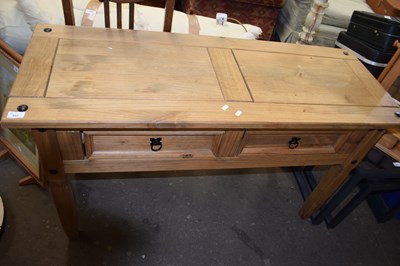 Lot 847 - Modern pine two drawer side table