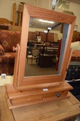 Lot 849 - Modern pine framed dressing table mirror