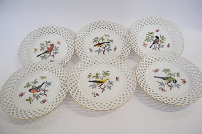 Lot 340 - Continental Porcelain Bird Plates