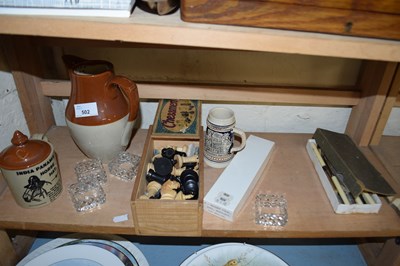 Lot 502 - Mixed Lot: Jug, chess pieces, cutlery etc