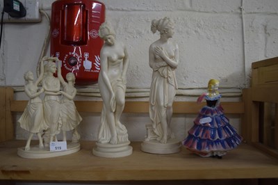 Lot 519 - Mixed Lot: Three resin figurines together with...