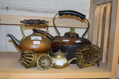 Lot 528 - Mixed Lot: Copper and brass wares to include...