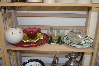 Lot 535 - Mixed Lot:  Red glass bowl, various other...