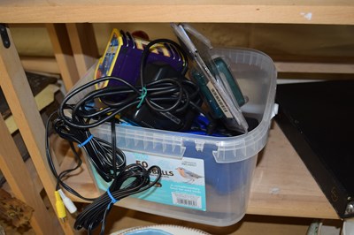 Lot 557 - Box of various assorted gaming controllers,...