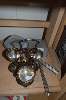 Lot 567 - Silver plated egg cruet and dressing table...