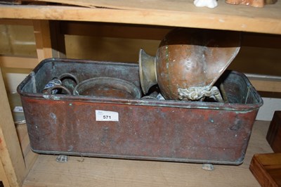 Lot 571 - Copper planter and other items