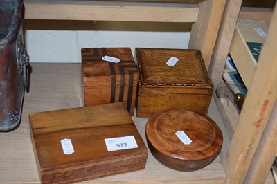 Lot 572 - Collection of various wooden boxes