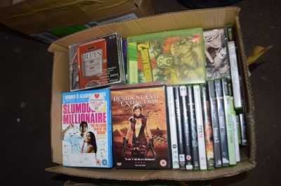 Lot 588 - One box of DVD's, X-Box games etc