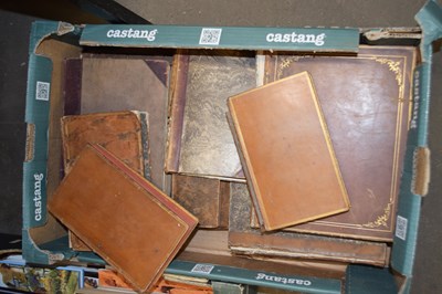 Lot 598 - Box of leather bound books