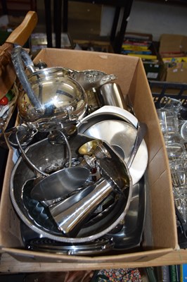 Lot 624 - One box of various steel and silver plated...