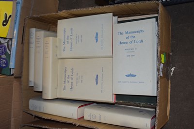 Lot 636 - One box The Manuscripts of the House of Lords