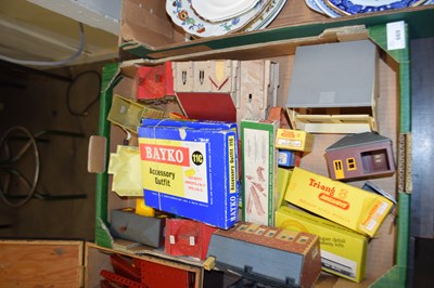 Lot 669 - One box of various model railway accessories...