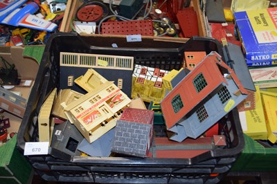 Lot 670 - One box of various model railway accessories...