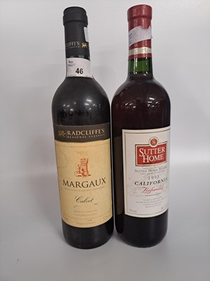 Lot 46 - 1 Bt 2000 Margaux, Calvet, 1 bt 1993 Sutter...