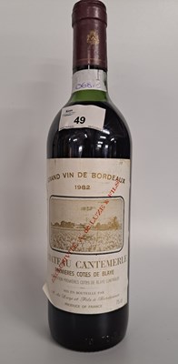 Lot 49 - 1 Bt 1982 Chateau Cantermerle