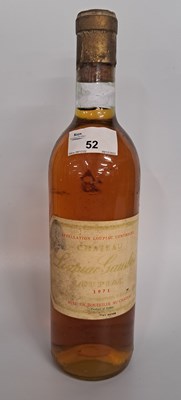 Lot 52 - 1 Bt 1971 Ch Gaudet Loupiac, dessert Wine