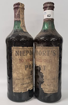 Lot 62 - 2 Bts Niepoort 20 year Tawny Old Port (Bottled...