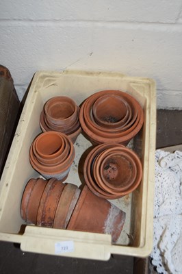 Lot 723 - Box of terracotta plant pots