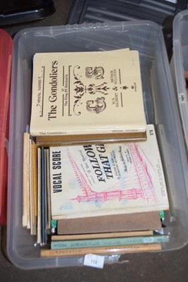 Lot 732 - One box of various music books