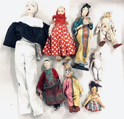 Lot 295 - Quantity of Dolls including Pierrot