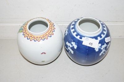 Lot 45 - Two Chinese ginger jars