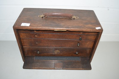 Lot 60 - Hardwood four drawer tool chest