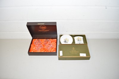 Lot 79 - Cased Webb crystal napkin rings and boxed...