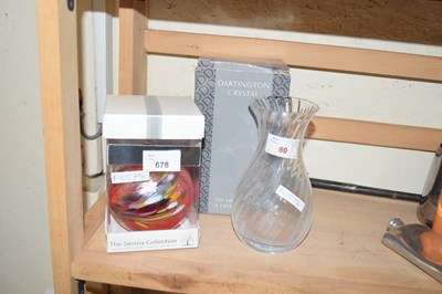 Lot 678 - Dartington Crystal vase together with a Sienna...