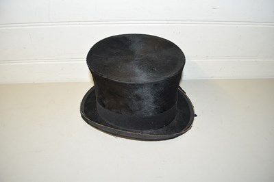 Lot 95 - Vintage Cooksey & Co top hat, very worn condition