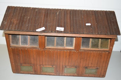 Lot 109 - Miniature scratch built model hen house, 63cm...