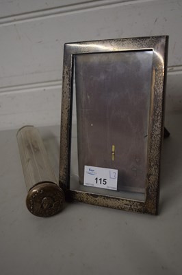 Lot 115 - Small silver mounted easel back picture frame...