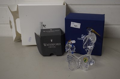 Lot 121 - Swarovski Crystal models of a heron and...