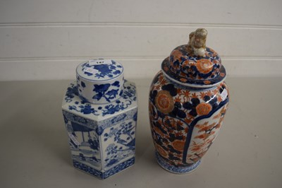 Lot 147 - Imari covered jar together with a contemporary...