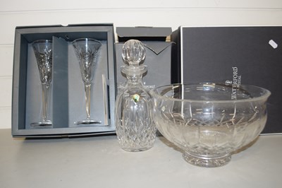 Lot 190 - Waterford Crystal decanter, pair of tapering...