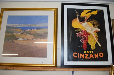 Lot 195 - Reproduction Cinzano advertising print and one...