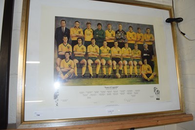 Lot 196 - Coloured print, Norwich City Football Club...