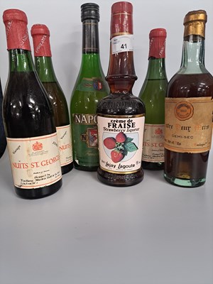 Lot 41 - Six mixed bottles to include Nuits St George...