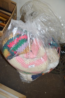 Lot 743 - One box of wool blankets and other assorted items