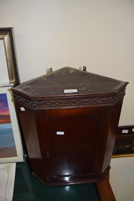 Lot 751 - Small mahogany wall mounted corner cabinet