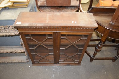 Lot 800 - Small Astral glazed two door bookcase cabinet,...