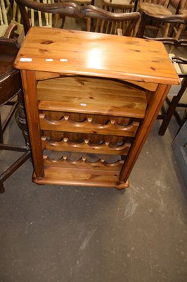 Lot 803 - Modern pine wine rack, 62cm wide