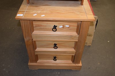 Lot 814 - Modern pine three drawer chest