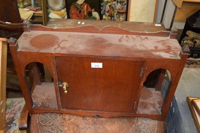 Lot 826 - Small wall mounted wooden smokers cabinet with...