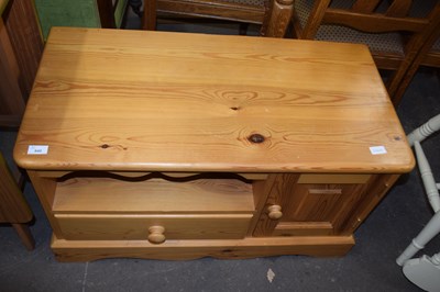 Lot 840 - Modern pine television cabinet