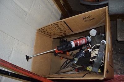 Lot 919 - One box of various tools, garage clearance...